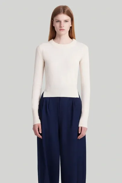 Altuzarra Camarina Crew-neck Cashmere Jumper In Natural White