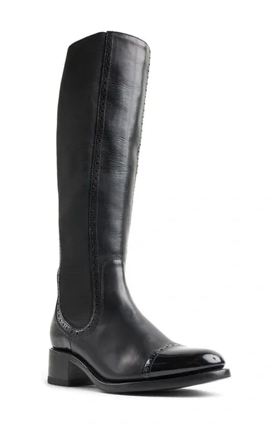 The Office Of Angela Scott Ms. Brigitte Leather Boot In Black