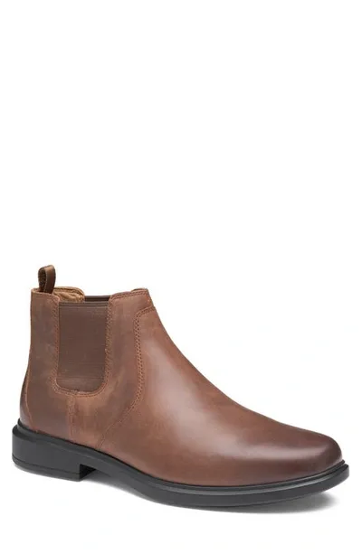 Johnston & Murphy Stanton 2.0 Xc4 Waterproof Chelsea Boot In Tan Oiled Waterproof Full Grai