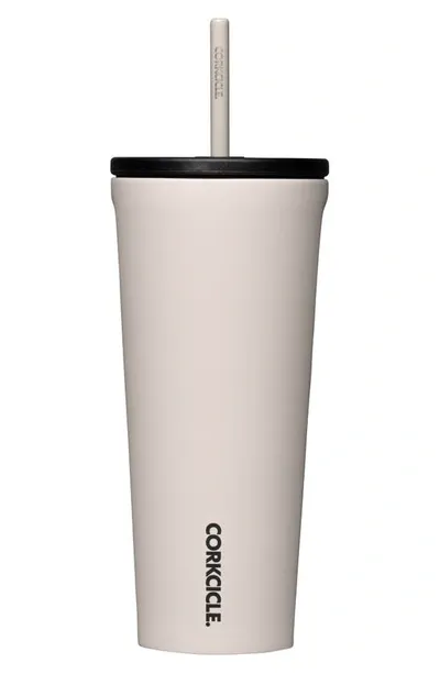 Corkcicle 24-ounce Insulated Cup With Straw In Latte