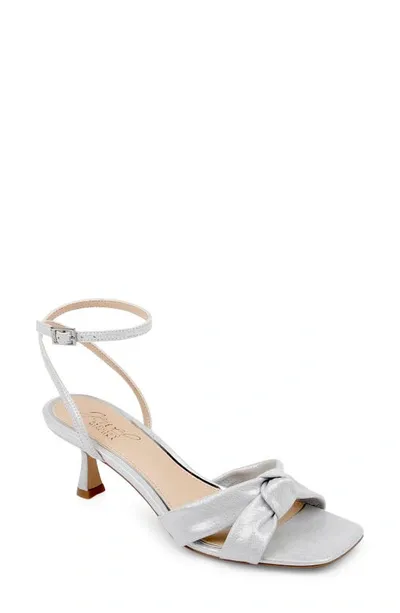 Jewel Badgley Mischka Valarie Ankle Strap Sandal In Silver