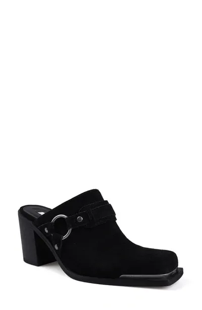 Zigi Bretti Block Heel Mule In Blk Suede