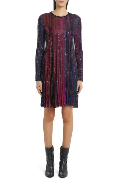 Missoni Sequin Embellished Chevron Mini Dress In Multicolor