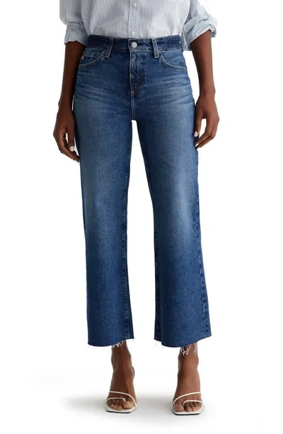 Ag Saige Stretch Raw Hem Crop Wide Leg Jeans In 13 Years Cruise