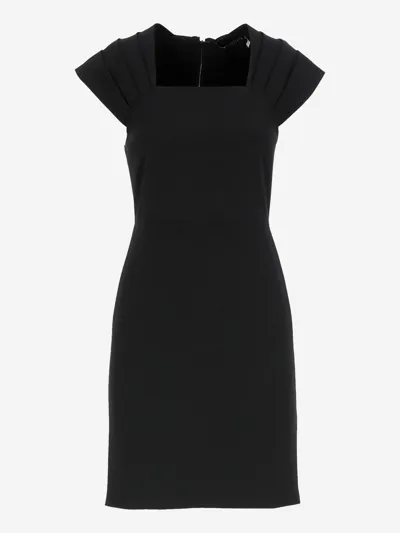 Alice And Olivia Square-neck Mini Dress In Black