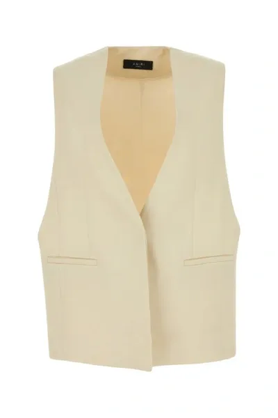 Amiri Till Collarless Vest In White