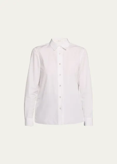 The Row Concetta Cotton-poplin Shirt In White