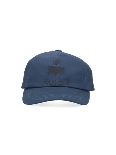 Isabel Marant Logo Embroidered Baseball Cap In Blue