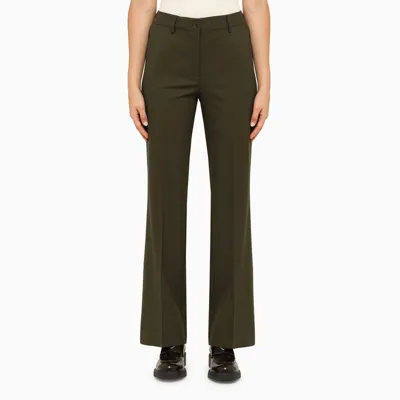 P.a.r.o.s.h Elastic Waist Trousers In Green