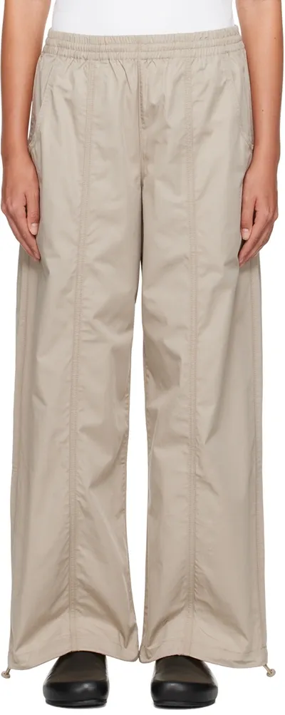 Agolde Beige Dakota Trousers In Multi