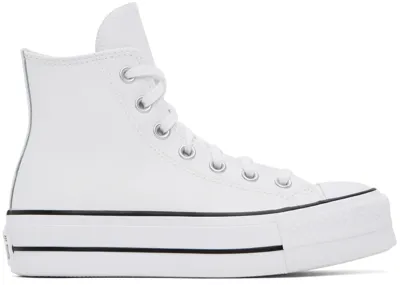 Converse White Chuck Taylor All Star Lift Sneakers In Black/ivory