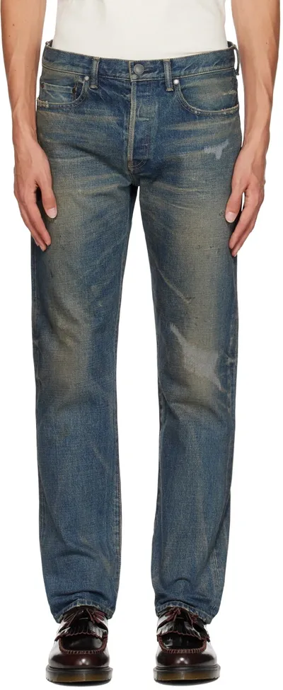 John Elliott Sim-fit Distressed Denim Jeans In Truckee