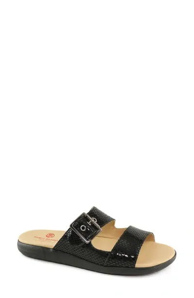 Marc Joseph New York Bayside Lane Sandal In Black Snake