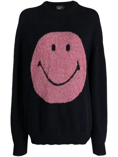 Joshua Sanders Smiley Face-motif Jumper In Blue