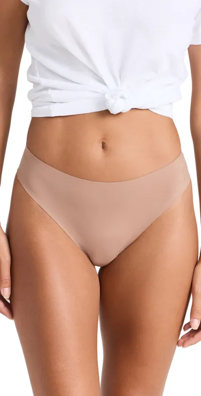 Spanx Seamless Thong Panties In Cafe Au Lait