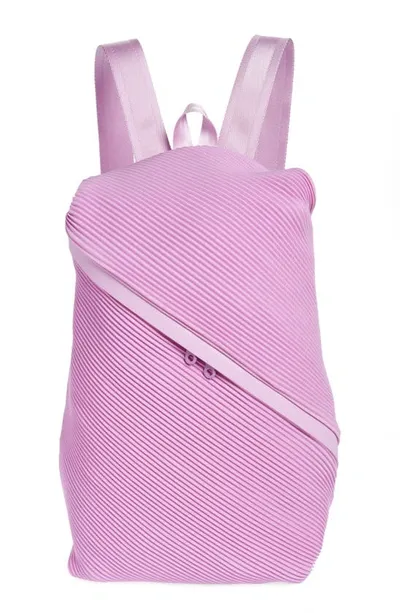 Issey Miyake Bias Pleated Backpack In Purple