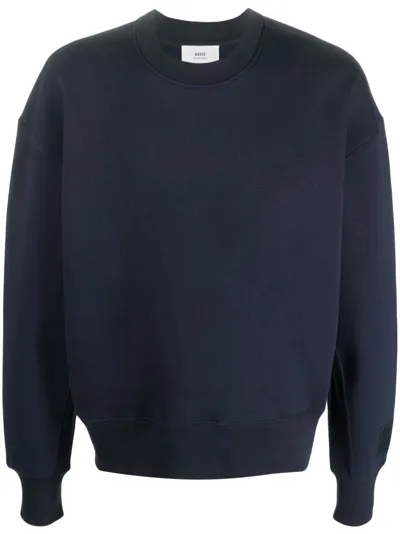 Ami Alexandre Mattiussi Logo-patch Sweatshirt In Blue