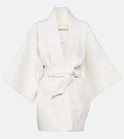 Wardrobe.nyc Wool And Silk Wrap Jacket In White