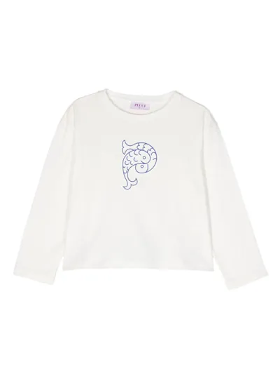 Pucci Junior Kids' Logo-print Cotton T-shirt In White