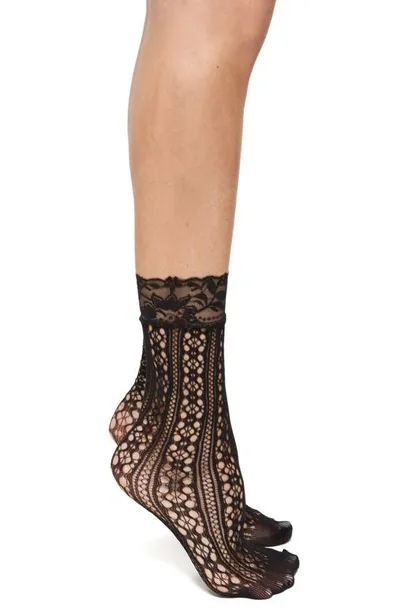 Stems Alexia Fishnet Socks In Black