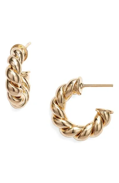 Child Of Wild Twisted Sister Small Hoop Earrings In Gold