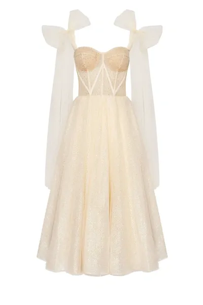 Milla Melon Sparkly Midi Tulle Dress