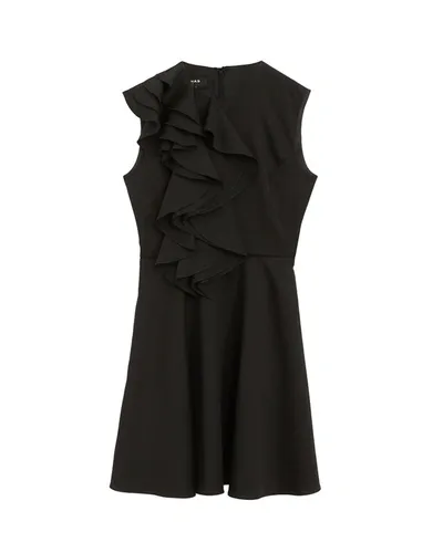 Rochas Dress With Drapery In Black