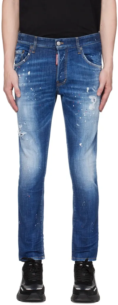 Dsquared2 Navy Skater Jeans In Blue