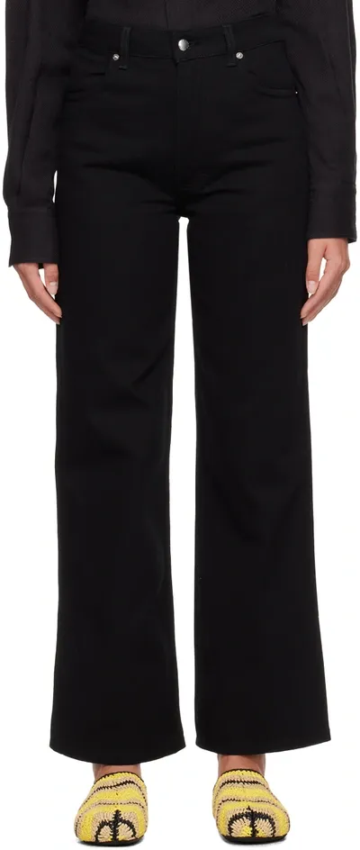 Eckhaus Latta Black Wide Leg Jeans