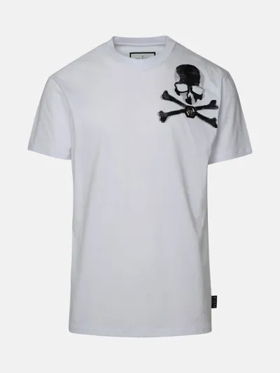 Philipp Plein Skull And Bones T-shirt In White