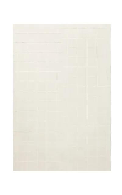 Nordic Knots Grid By ; Hand Loomed Area Rug In Dusty White/cream; Size 10' X 14' In Off-white