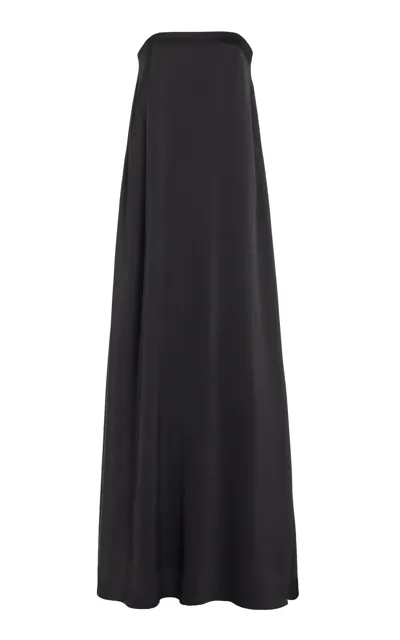 Anna Quan Delfina Strapless Maxi Dress In Black