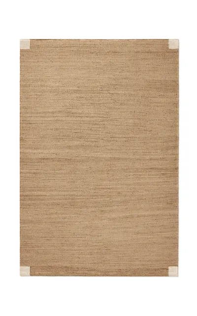 Nordic Knots Jute Corner By ; Flatweave Area Rug In Cream; Size 8' X 10' In Brown