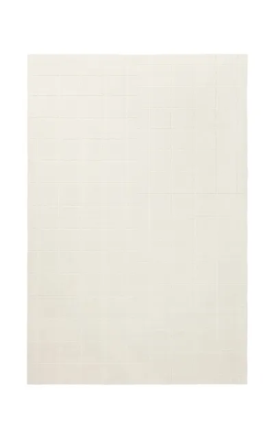 Nordic Knots Grid By ; Hand Loomed Area Rug In Dusty White/cream; Size 8' X 10' In Off-white