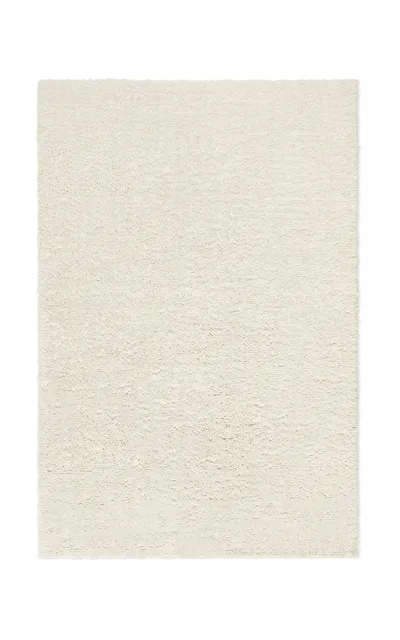 Nordic Knots Fields By ; Shaggy Area Rug In Dusty White; Size 8' X 10' In Off-white