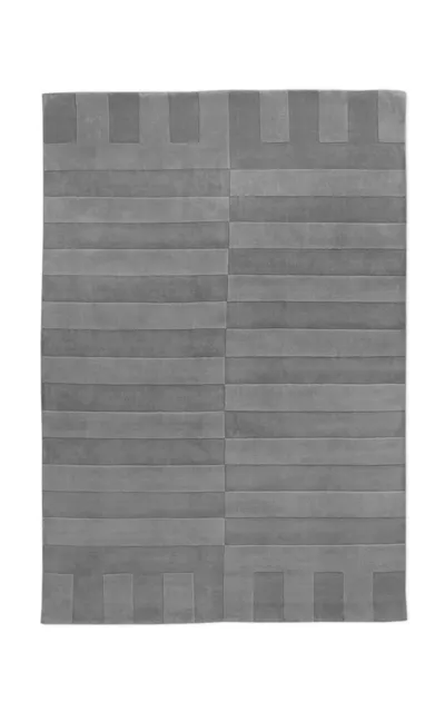 Nordic Knots Lux 2 By ; Hand Loomed Area Rug In Gray; Size 5' X 8' In Grey