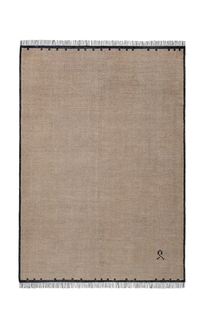 Nordic Knots Elder 01 By ; Hand Knotted Area Rug In Black; Size 6' X 9'