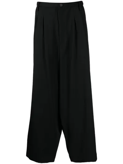 Yohji Yamamoto Four-pocket Straight Trousers In Black