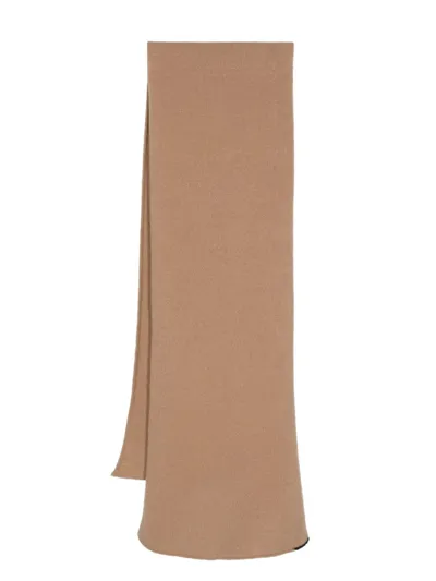 Semicouture Virgin Wool-cashmere Scarf In Neutrals