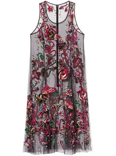 Pucci Fungo-embroidered Sheer Beach Dress In Multicolour