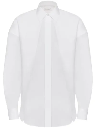 Alexander Mcqueen Long-sleeved Shirt In White