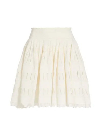 Alaïa Crinoline Miniskirt In Natural