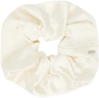 Sophie Buhai Ssense Exclusive Off-white Scrunchie In Ivory