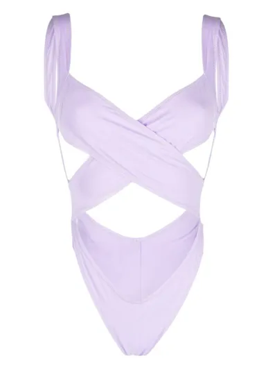 Reina Olga Exotica Wrap Bikini In Light Purple