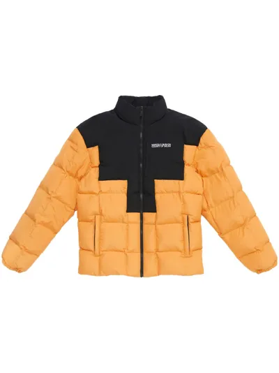 Marcelo Burlon County Of Milan Cross Puffer Jacket In Orange