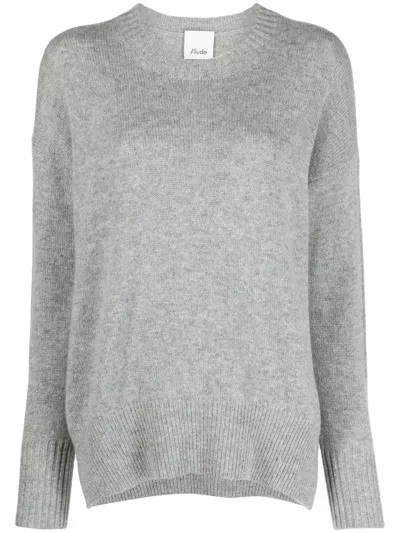 Allude Drop-shoulder Cashmere Jumper In Grey