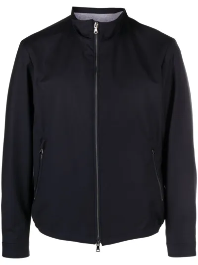 Paul & Shark Zip-fastening Bomber Jacket In Blue