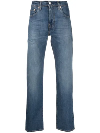 Levi's Logo-patch Straight-leg Jeans In Azul