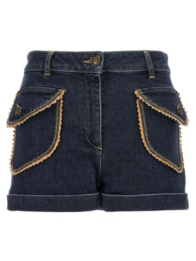 Moschino Passementer Shorts In Navy Blue