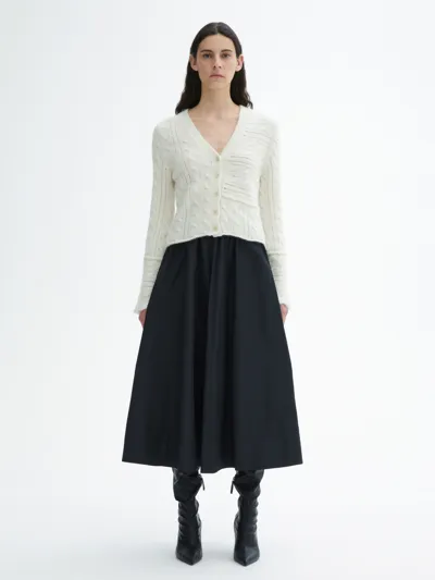 House Of Dagmar Cable Knit Cardigan In White